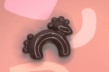 Подвеска Лошадка полимерная глина 50х43 мм