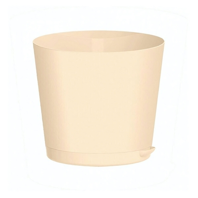 Горшок для цветов "Oregano" D100 мм, 0,5л с прикорневым поливом (светло-бежевый)
