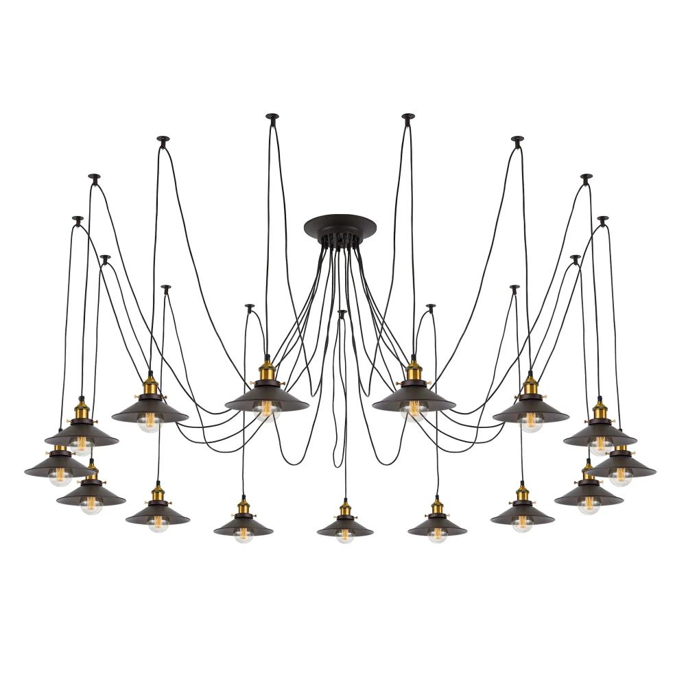 Citilux Эдисон CL451151 Люстра паук Венге Бронза