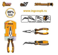 Тонкогубцы изогнутые 200мм SUPER INGCO HHBNP28201 INDUSTRIAL