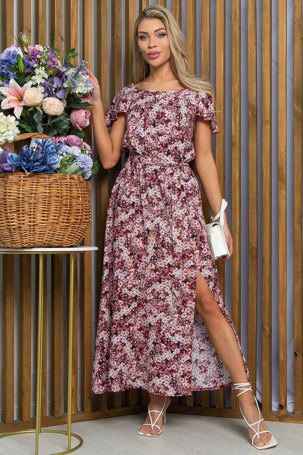 Платье Жара (бордовое) П13415-16М LT Collection