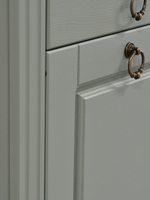 Обувница для прихожей, 87х21х169, Неаполь, закрытая, 4 двери 1 ящик, из массива дерева, зеленый эвкалипт, Dipriz