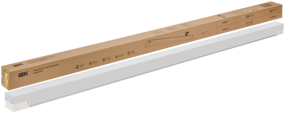 Светильник светодиодный линейный 1020 60Вт 4000К 1500мм опал белый LIGHTING PRO IEK