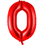 Шар фольгированный Цифра 0 101 см (Красный)