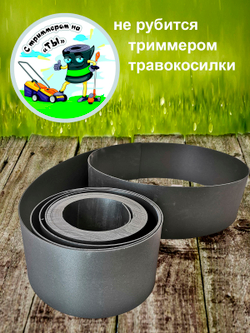 Лента бордюрная высота 75 см, толщина 2 мм, в рулоне 10 метров, Черный