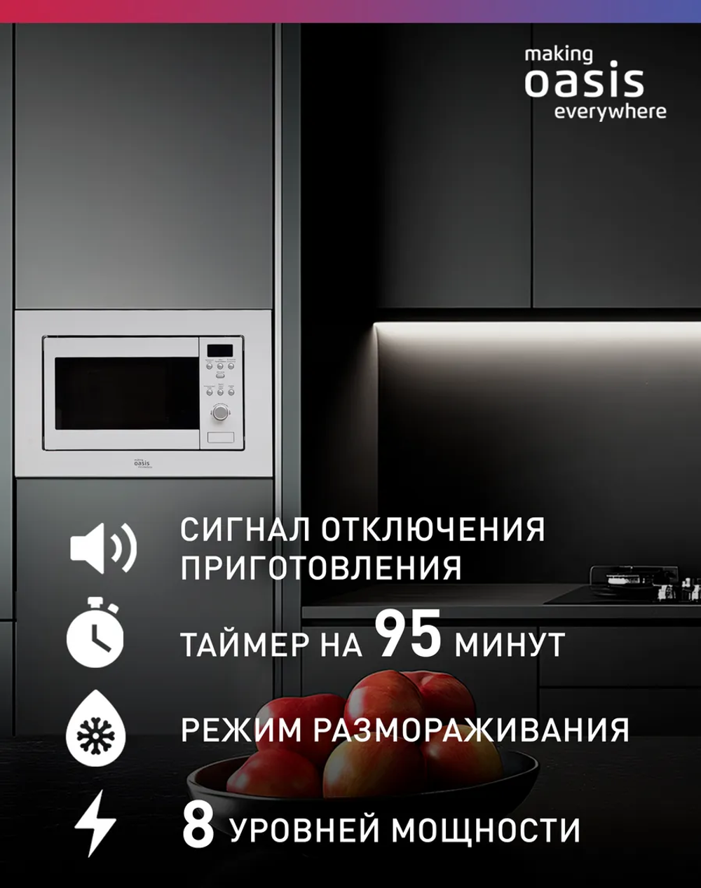 Встраиваемая микроволновая печь OASIS MW-RMW