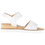 Gabor Leather One Strap Sandals 4.5cm Women"s White