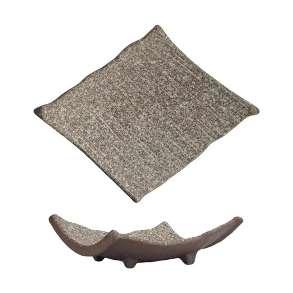 Блюдо прямоугольное 18*17 см h6,5 см Brown Untouched Taiga P.L. Proff Cuisine [1]