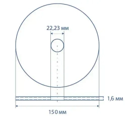 Круг отрезной по металлу Луга Абразив 150х1.6, 10 шт.
