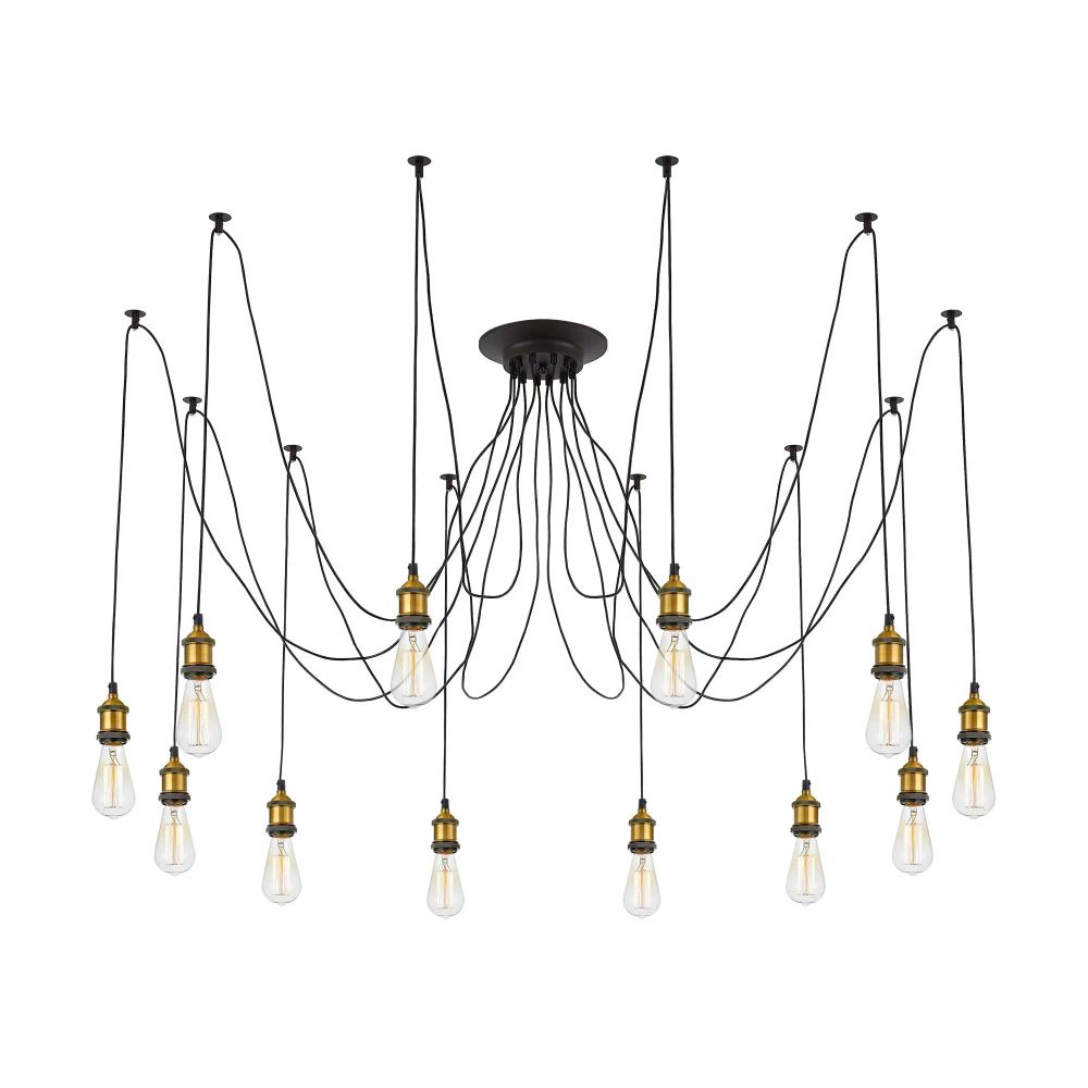 Citilux Эдисон CL451121 Люстра паук Венге Бронза