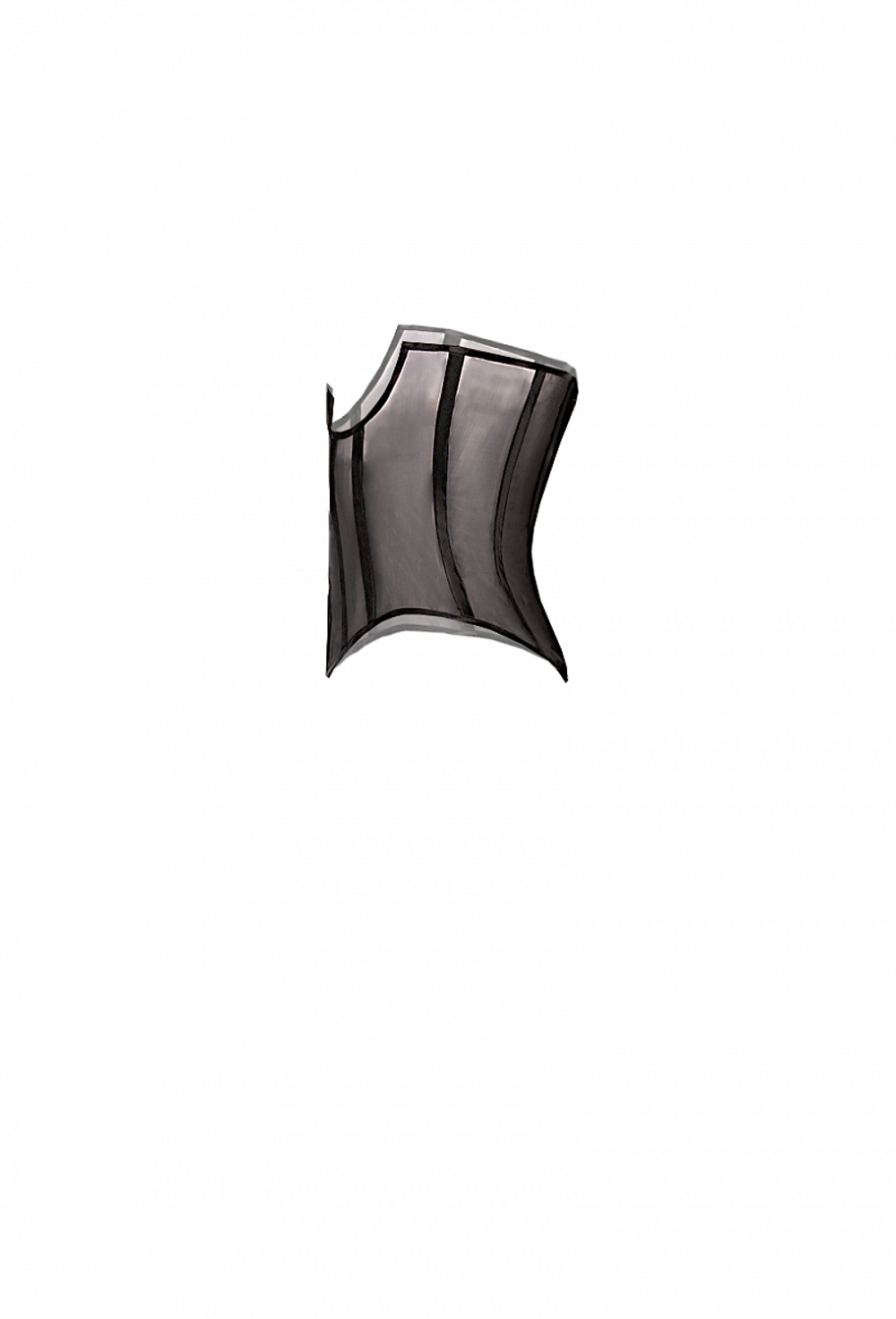 Корсет из органзы чёрное 12-01-21 SS