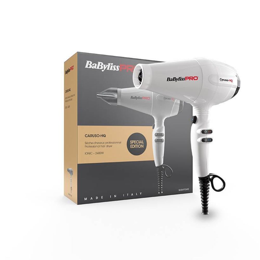 Профессиональный фен BaByliss PRO Caruso-HQ Ionic BAB6970WIE White - 5