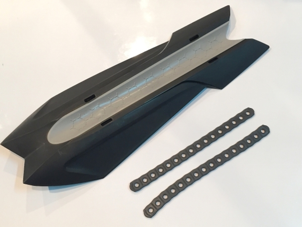 Крыло-щиток FLINGER на раму для 26"- 29" байка. Эластичный крепеж. Черно-серое. SW-FI-159
