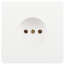 Розетка Intro Style 7-201-01 2P, 16А-250В, IP20, СУ, белый | Intro