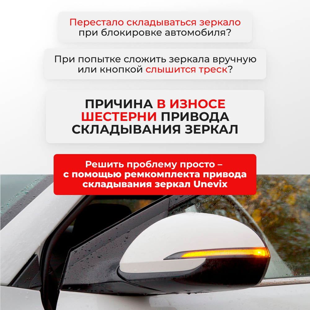 Ремкомплект механизма складывания зеркал Honda CITY (IV) [Кузов: GD] 2002-2008 (Z-3)