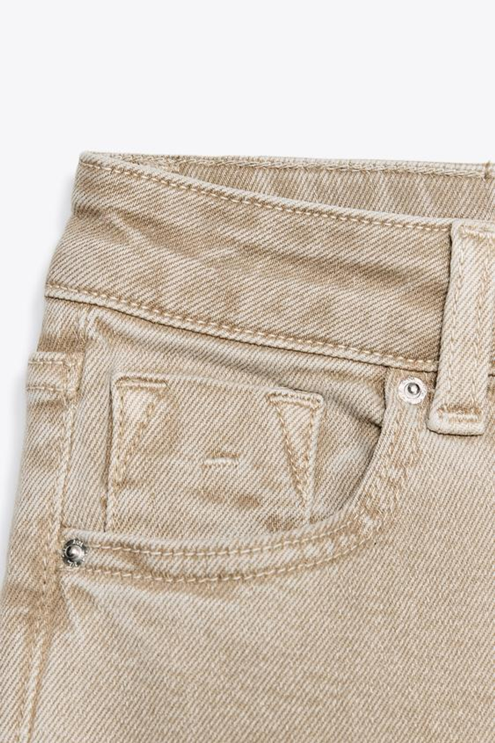 ZARA ДЖИНСЫ Z1975 FLARE С ВЫСОКОЙ ПОСАДКОЙ, ПЕСОЧНЫЙ