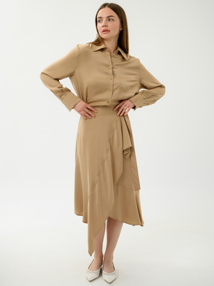 TWINSET Юбка асимметричного кроя из струящейся ткани