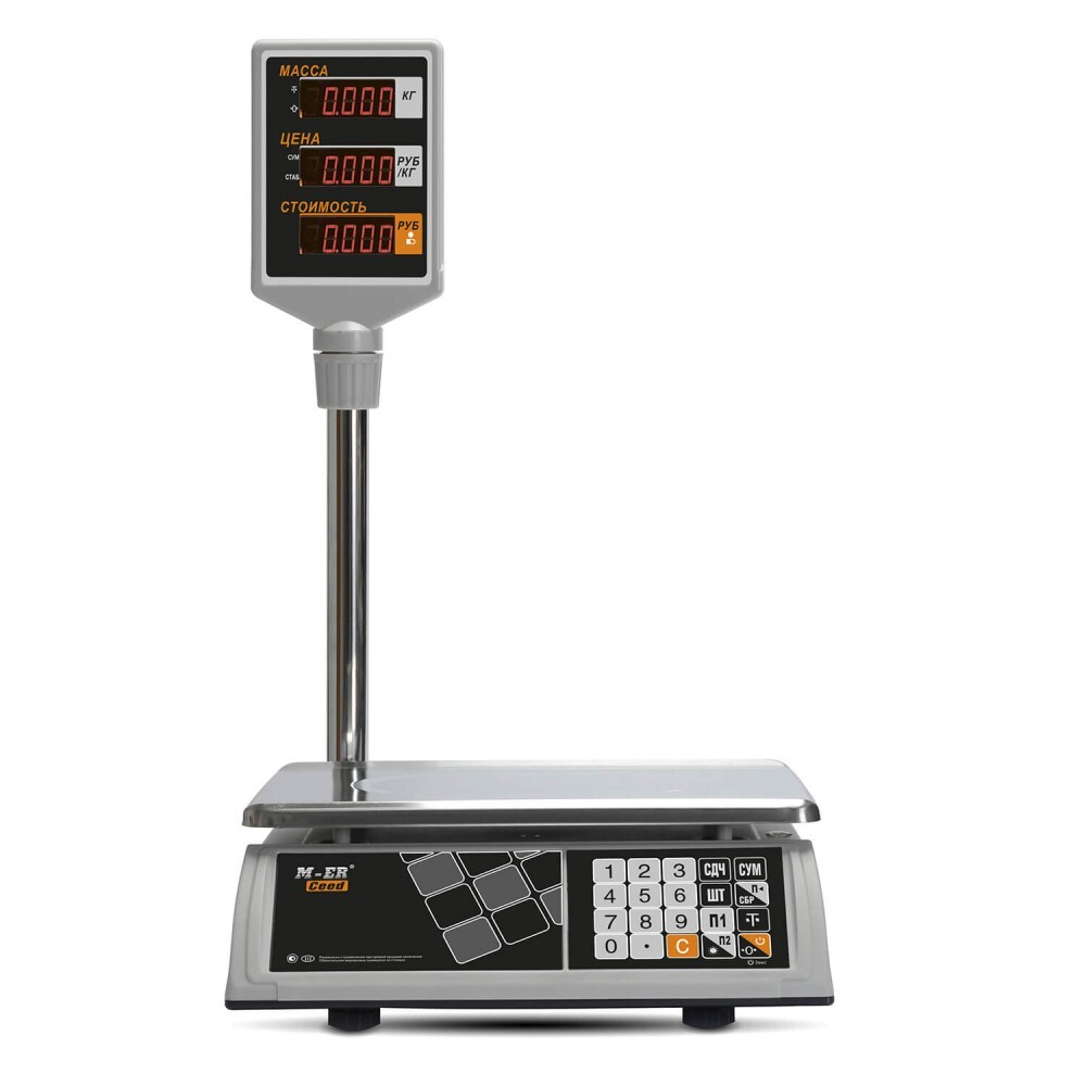 Торговые весы Mertech M-ER 327 ACP-15.2 "Ceed" LCD (Белые)