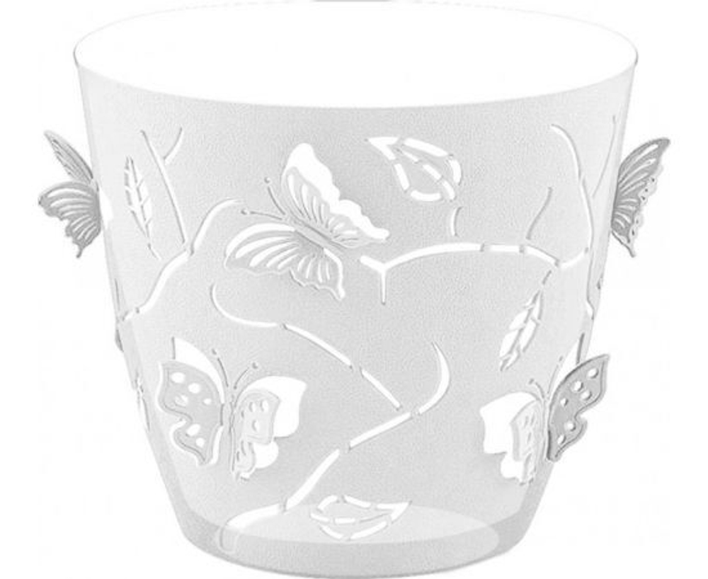 Кашпо для цветов двойное декоративное Butterflies, горшок цветочный бабочки 3D, 1 шт