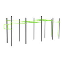 W324 Воркаут (поручни, 2 турника, рукоход клас. 2 ур., 2 перекладины, перекладины верт.) ZAVODSPORTA