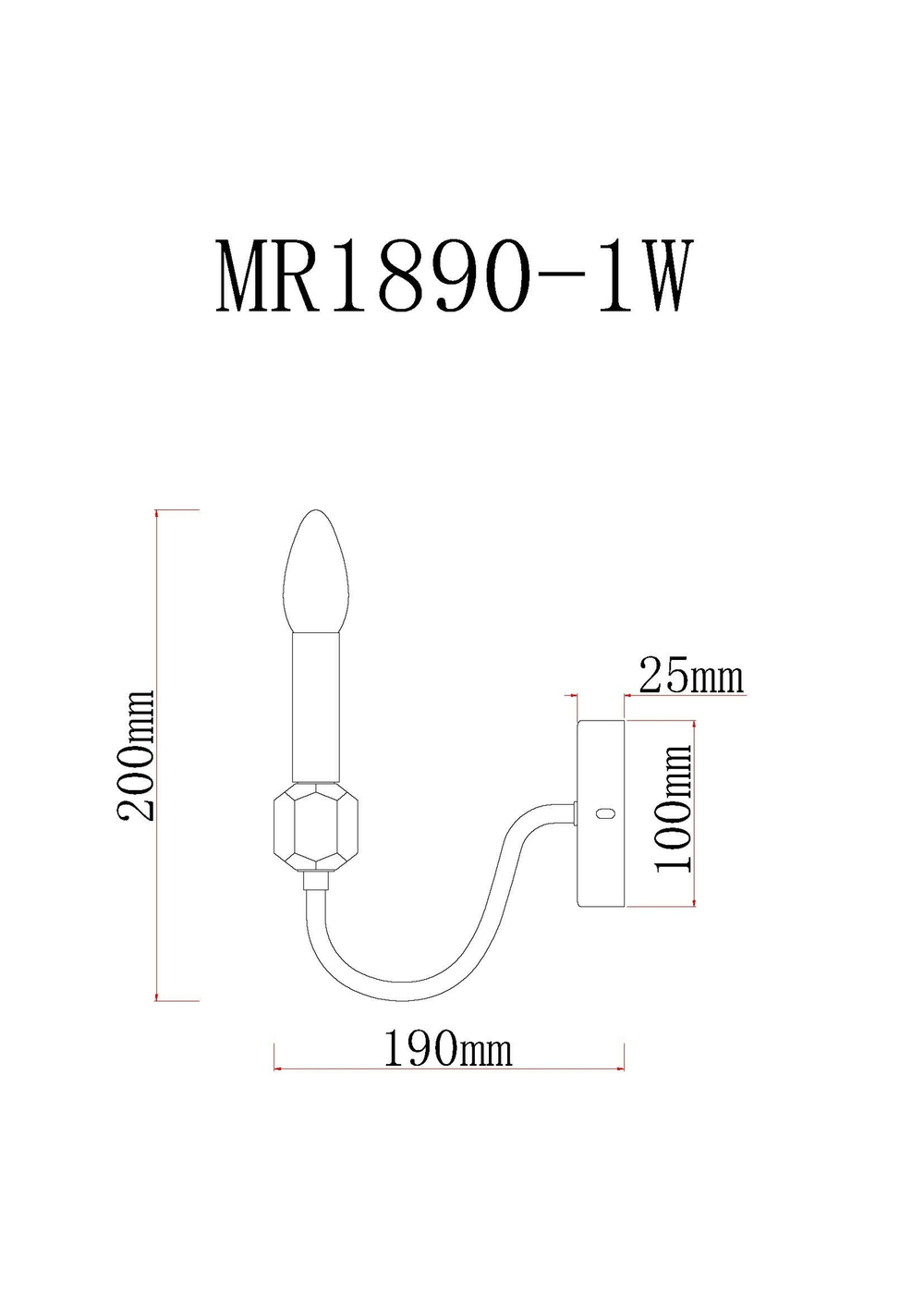 Бра MyFar Lena MR1890-1W