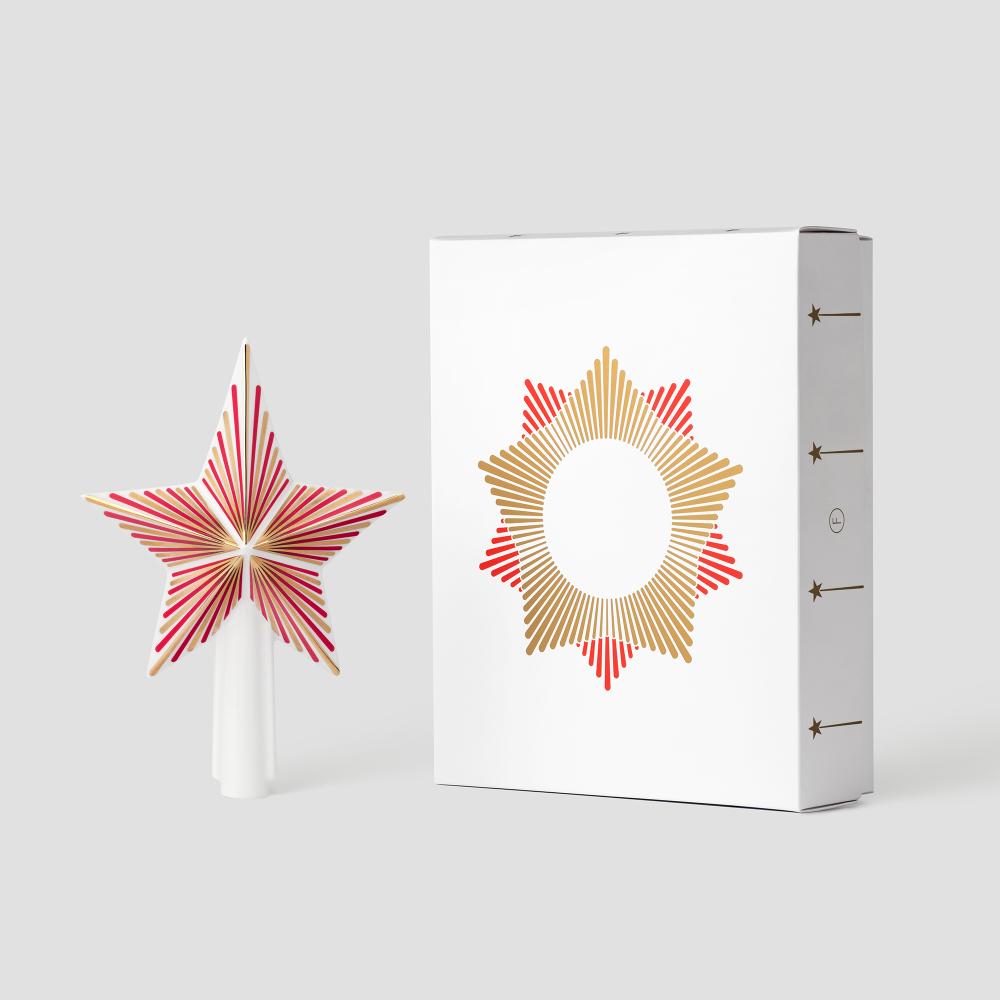 Украшение на вершину елки Farforite «Патриотическое» в подарочной коробке