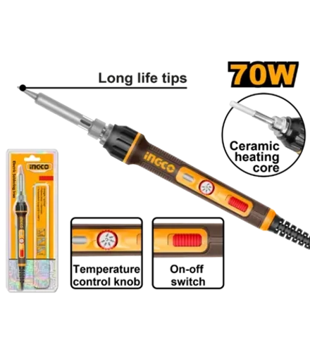 Паяльник электрический INGCO SI01606 INDUSTRIAL 70 Вт