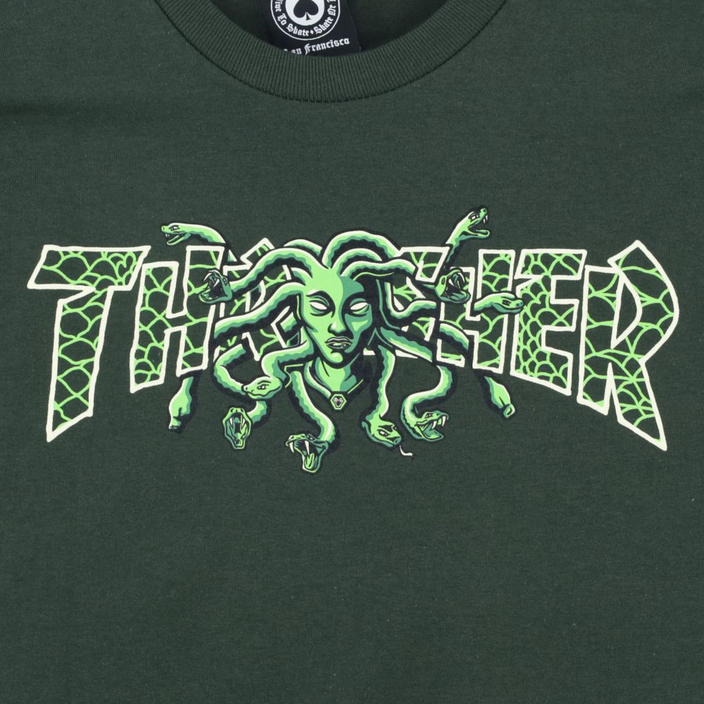 Thrasher Medusa T Shirt forest green 3 990