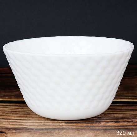 Салатник 320 мл 110 мм белый фактурный / WVWW45Q (WHITE) 676624
