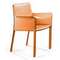 Стул с подлокотниками Barrie оранжевая кожа