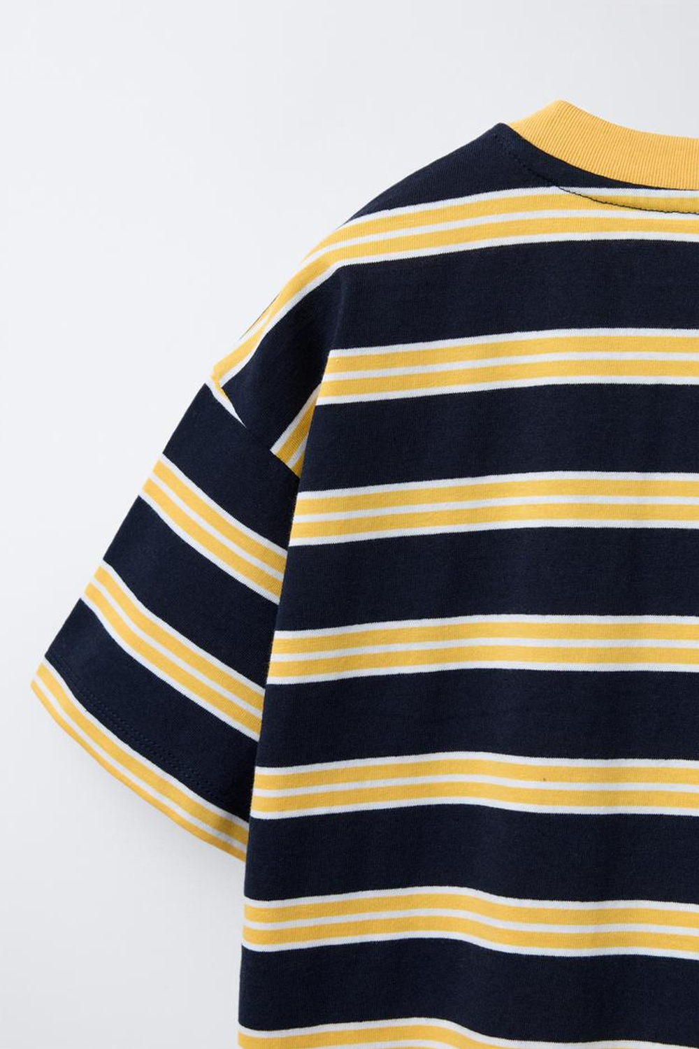 ZARA ФУТБОЛКА В ПОЛОСКУ С ВЫШИТОЙ НАДПИСЬЮ, ПОЛОСКИ