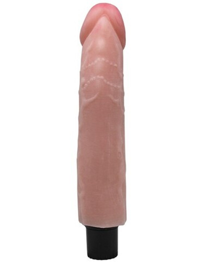 Вибратор с бороздками и шишечками на стволе UltraSkin Vibro Realistic (Цвет: телесный)