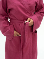 SPA Халат без капюшона, 15130 розовый рубин, 96-170 см, 100% хлопок