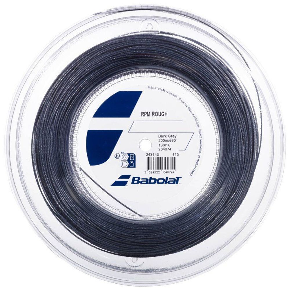 Теннисные струны Babolat RPM Rough (200 m) - dark grey