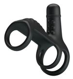 Насадка кольца на пенис с вибрацией Pretty Love черный 11 см