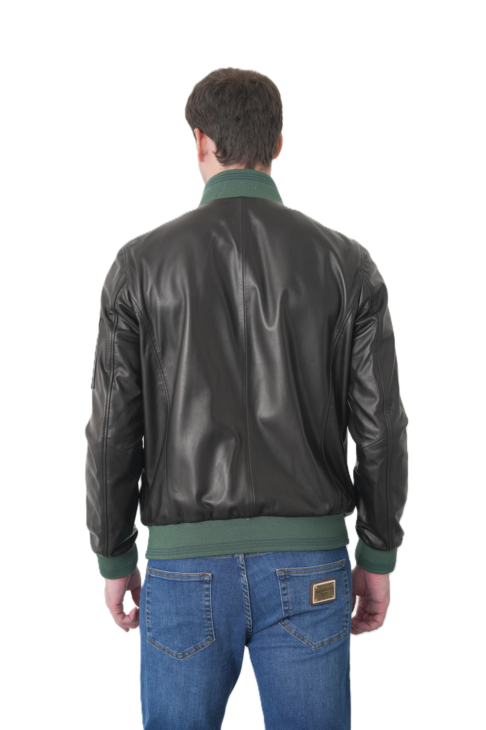 KHIMEONE Мужская кожаная демисезонная куртка (натуральная кожа, овчина)