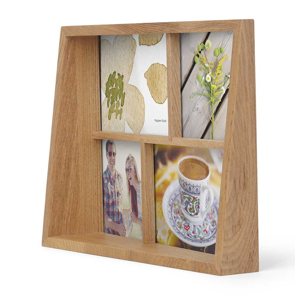 Мультирамка edge натуральное дерево