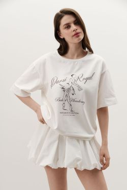 Футболка "Ballet" кремового цвета