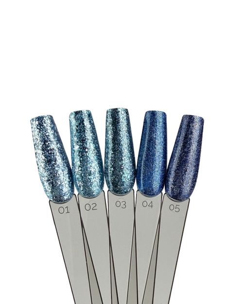 Гель-лак Искорка голубая 01 Pink House 10мл