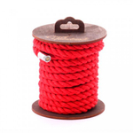 Хлопковая веревка для шибари, на катушке, красная, 5 м