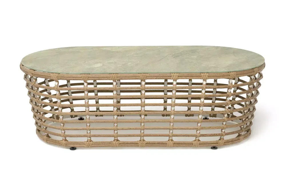 "Валенсия" журнальный столик из искусственного ротанга, цвет соломенный
