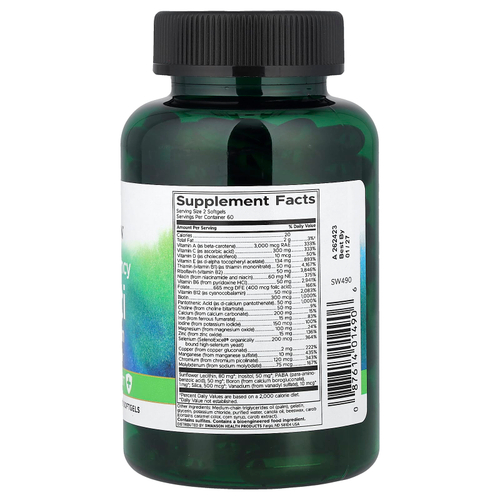 Swanson, мультивитамины с железом, высокая эффективность, 120 капсул