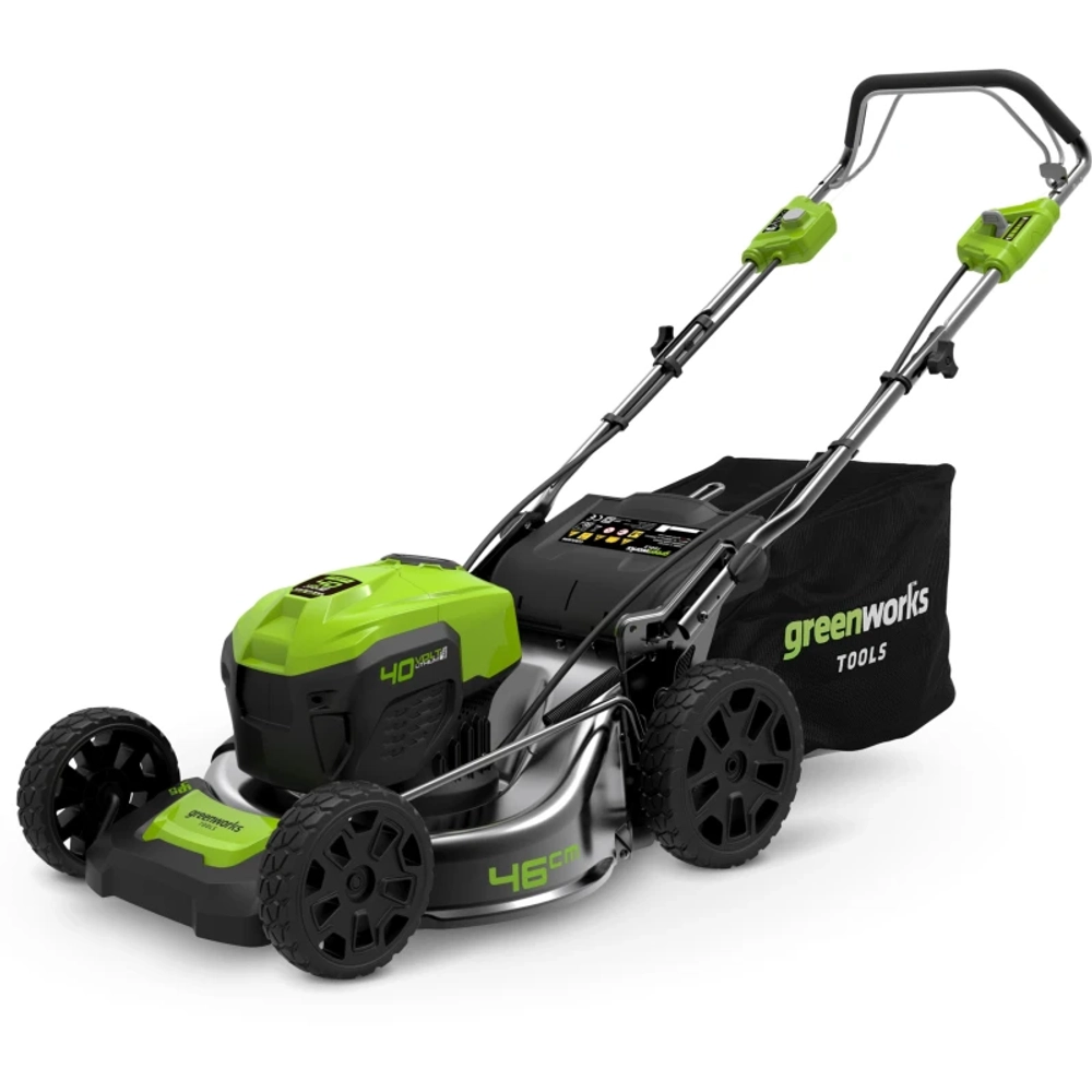 Газонокосилка аккумуляторная Greenworks GD40LM46SPK5 40В (1 x 5 Ач, ЗУ) нож 46 см, 2506807UG