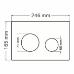 Унитаз подвесной Abber Bequem AC1100T-AC0105-AC0121MB белый, безободковый, с инсталляцией, с крышкой микролифт, слив-торнадо, с черной матовой кнопкой