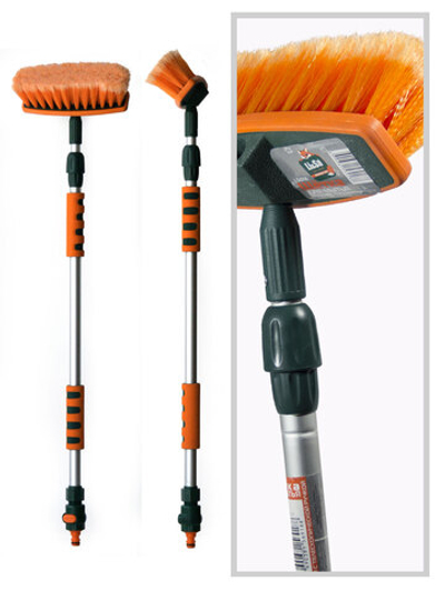 39777 Щетка для мытья"Li-Sa"телескоп проточная ручка 88-139 см с клапаном для подачи воды (LS016)