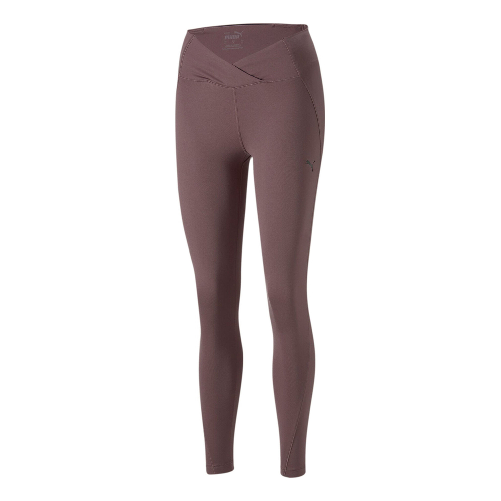 Женские теннисные брюки Puma Studio Yogini Cross Waist Full Tight Women - Brown
