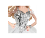 Праздничная кукла Barbie Signature 2021 (12 дюймов, светлые волнистые волосы) в серебряном платье, с подставкой для куклы и сертификатом подлинности, подарок для детей от 6 лет и старше