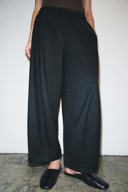 ZARA БРЮКИ WIDE LEG — ZW COLLECTION, ТЕМНО-СЕРЫЙ