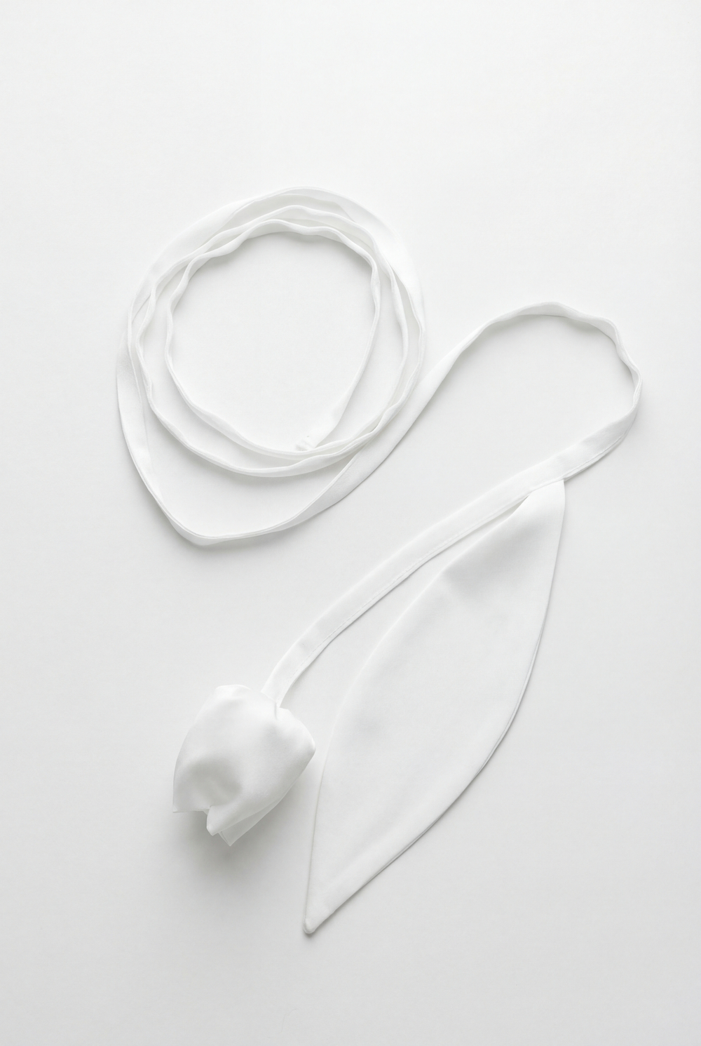 Пояс-галстук тюльпан молочный