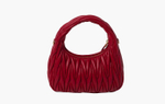 Сумка Miu Miu Metalasse Leather Mini Hobo Bag "Rosso"